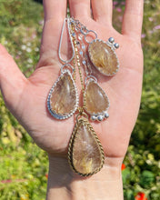 Load image into Gallery viewer, Golden Rutile Quartz Necklace in Silver
