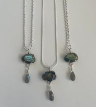 Load image into Gallery viewer, Labradorite Cloud Necklace in Silver
