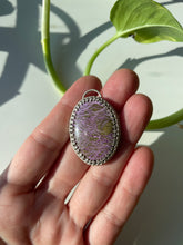 Load image into Gallery viewer, Stichtite Oval Pendant in Silver
