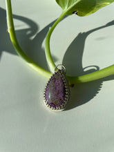 Load image into Gallery viewer, Stichtite Teardrop Pendant in Silver