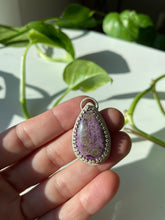Load image into Gallery viewer, Stichtite Teardrop Pendant in Silver