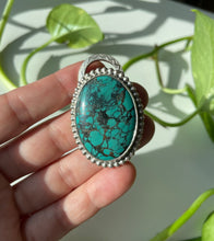 Load image into Gallery viewer, Spiderweb Turquoise Pendant in Silver