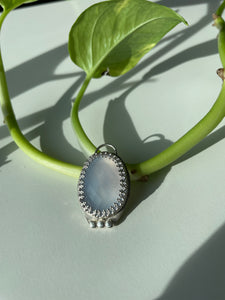 Chalcedony Pendant in Silver