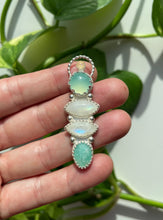 Load image into Gallery viewer, Opal, Chalcedony, Moonstone &amp; Amazonite Pendant in Silver