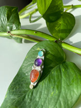 Load image into Gallery viewer, Chalcedony, Amethyst, Sunstone &amp; Opal Pendant in Silver