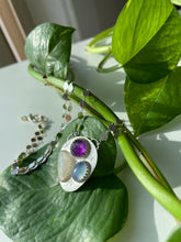 Load image into Gallery viewer, Amethyst, Chalcedony &amp; Moonstone Silver Sparkle Necklace