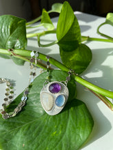 Load image into Gallery viewer, Amethyst, Chalcedony &amp; Moonstone Silver Sparkle Necklace