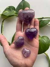Load image into Gallery viewer, Gemstone Hearts Amethyst &amp; Rose Quartz Various Sizes