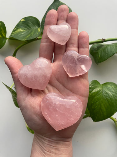 Gemstone Hearts Amethyst & Rose Quartz Various Sizes
