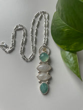 Load image into Gallery viewer, Opal, Chalcedony, Moonstone &amp; Amazonite Pendant in Silver