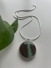 Load image into Gallery viewer, Round Chrysoprase Pendant in Silver