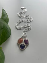 Load image into Gallery viewer, Triple Stone Pendants in Silver
