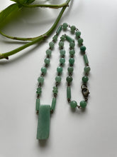 Load image into Gallery viewer, Aventurine Necklace in Antique Brass