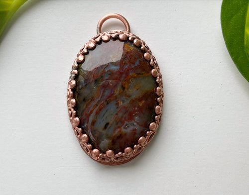 Fancy Jasper Pendant in Copper