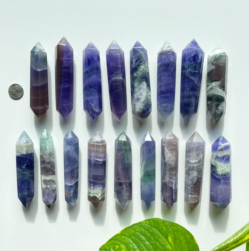 Double Terminated Fluorite Crystal Points